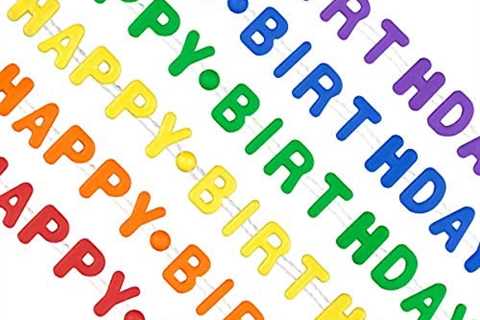 Set of 12 Happy Birthday Party Beads Necklaces (Non-Light Up)