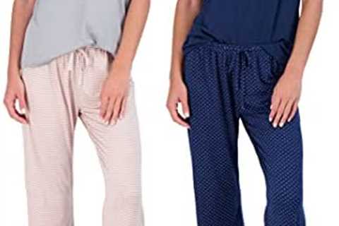 Real Essentials 2 Pack: Women’s Pajama Set Super-Soft Short & Long Sleeve Top With Pants (Available ..