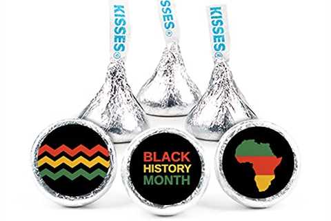 100 Pcs Black History Month Candy Kisses Milk Chocolate Party Favors (1lb, Approx. 100 Pcs) – No..