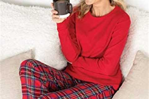 PajamaGram Winter Pajamas For Women – Plaid PJs Flannel & Thermal Top