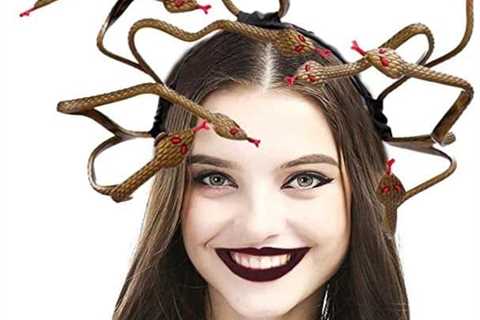 Halloween Costume Medusa Snake Headband Cosplay Headdress Dress up Headpiece for Carnival..