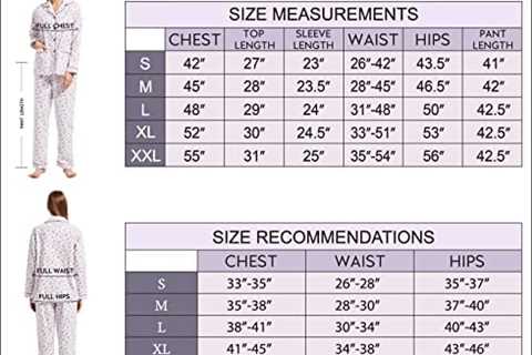 GLOBAL Comfy Pajamas for Women 2-Piece Warm and Cozy Flannel Pj Set of Loungewear Button Front Top..