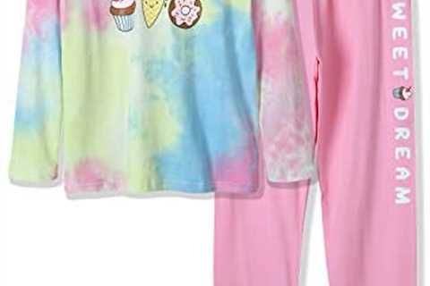 Pajamas for Girls 100% Cotton Tie dye Unicorn Mermaid Sleepover PJ Set Size 6-18