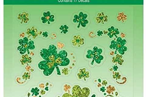 Amscan St. Patrick’s Day Shamrock Glitter Body Jewelry Party Decor, One Size, Multicolor