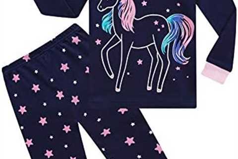 Little Pajamas 100% Cotton Soft Pjs Christmas Clothes Girls Long Sleeve Unicorn Pajamas Sets