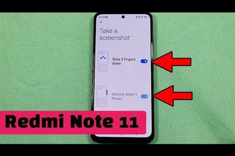 how to screenshot on Redmi Note 11