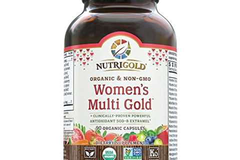 Nutrigold Organic Multivitamin for Women, Women's Multi Gold, 90 Capsules, Plant-Based Whole Food..