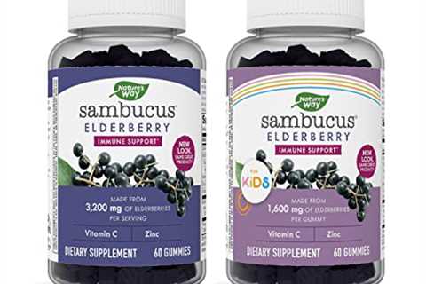 Natureâs Way Sambucus Elderberry Gummies and Sambucus Elderberry Gummies for Kids, Immune Support ..