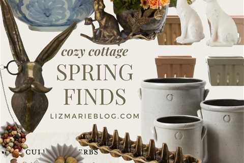 Spring Finds From Pink Antlers- Cozy Cottage Farmhouse Spring Decor