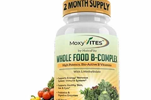 Vitamin B Complex - B Vitamins Whole Food Supplement, B12 Methylcobalamin, B1, B2, B3, B5, B6, B7,..