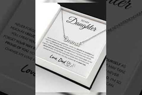 To My Daughter - Believe In Yourself, Personalized Name Necklace Gift