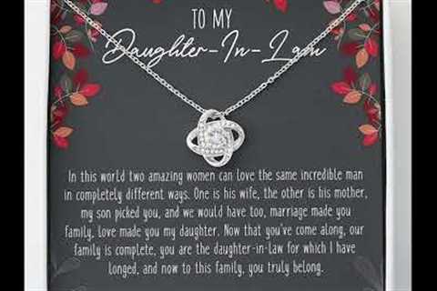 Daughter-in-law Necklace, Love Knots Necklace To My Daughter-in-Law Necklace Gifts