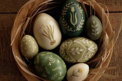 11 Beautiful Painted Easter Egg Scroll Stoppers