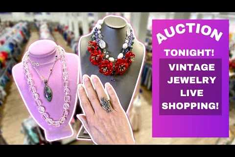 Vintage Jewelry Auction! From My Collection & I Thrifted For A Week Video! Night 2!