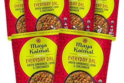 Maya Kaimal Organic Indian Green Garbanzo Everyday Dal, 10 oz (Pack of 6), Fully Cooked with Corn..