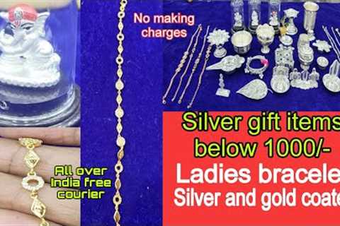 Latest silver return gift ideas below 1000/Ladies silver bracelets/with address and phone numbers
