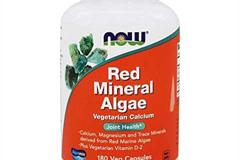 NOW Foods - Red Mineral Algae Vegetarian Calcium - 180 Vegetarian Capsules