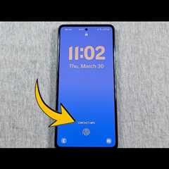 How to add contact info on lock screen Samsung A52