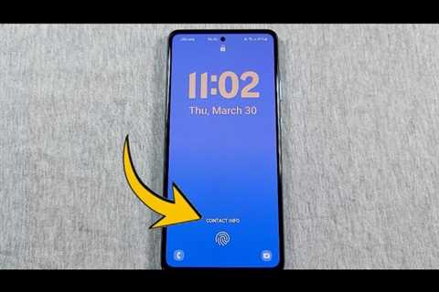 How to add contact info on lock screen Samsung A52