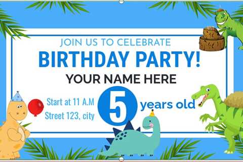 Dinosaur Birthday Party Banner - Bigger Better Banner