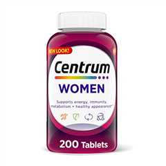 Centrum Multivitamin for Women, Multivitamin/Multimineral Supplement with Iron, Vitamin D3, B..