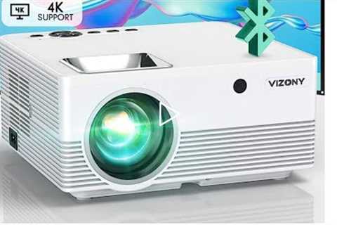 VIZONY Projector with 5G WiFi and Bluetooth