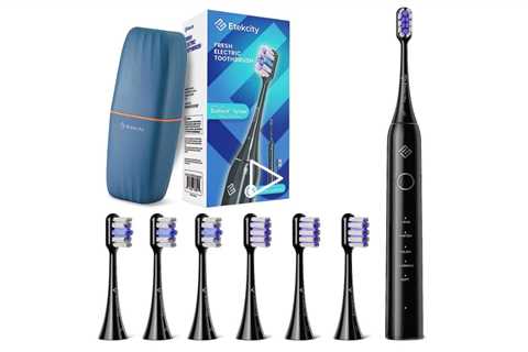 Etekcity Electric Toothbrush Sonic for Adults, Learning Mode, 6 Soft & Premium Brush Heads