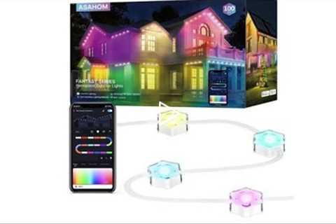 ASAHOM Permanent Outdoor Lights, 100ft Smart RGB Outdoor