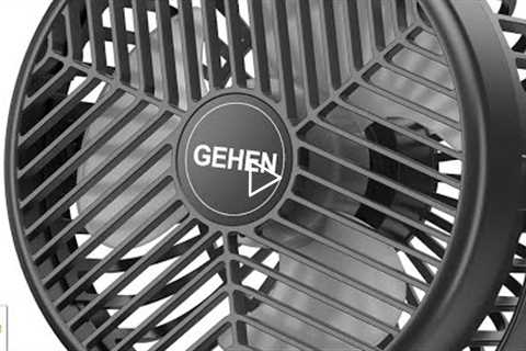 GEHEN Portable Clip on fan, Cordless Small Fan, Rechargeable Personal Fan