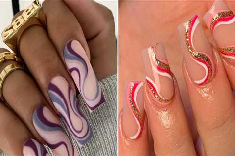 What are some abstract fingernail designs?