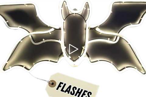 FLAPPY Flashing Neon Bat Sign