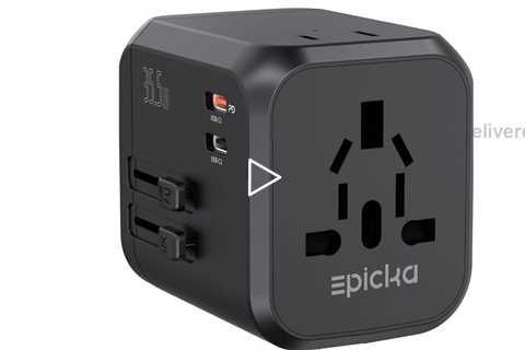 EPICKA Universal Travel Adapter, International Plug Adapter with Dual AC Outlet