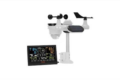 VEVOR 7-in-1 Wireless Weather Station, 7.5 in Large Color Display, Digital Home Weather Station