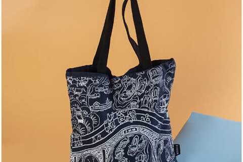 black canvas tote bag