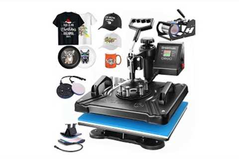 AKEYDIY 5 in 1 Heat Press Machine for t Shirts Professional Swing Away