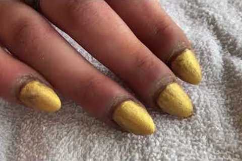 RUSSIAN STYLE MANICURE FOR THIS WOMAN FOR FREE DIRTY HARDWORKERS NAILS TRANSFORMATION