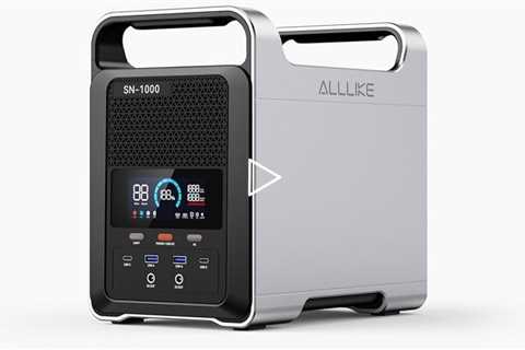 ALLLIKE SN1000 Portable Power Station, 1037Wh Lithium Ion NCA Pure Sine Wave