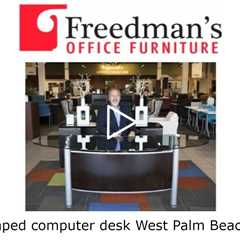 L shaped computer desk West Palm Beach, FL - Freedman's Office Furniture, Cubicles, Desks, Chairs