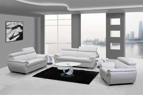 Global United 4571WH-2PC 2 pc Orren ellis sheila modern style white genuine leather sofa and love..