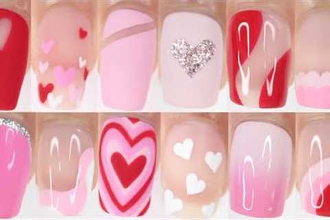 40 VALENTINES DAY NAIL DESIGNS 2024 | huge valentines day pink nail art compilation