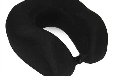 AT Cool Touch Memory Foam Travel Pillow - Black