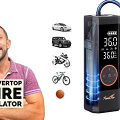 TowerTop Tire Inflator Portable Air Compressor: 2.5X Faster Inflation