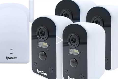 SpotCam Solo Pro Spotlight Camera with Base Station. 100% Wireless