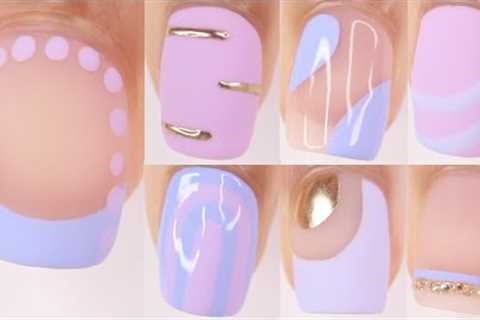 7 TRENDY NAIL ART DESIGNS | new nail art compilation, purple chrome nail art, diy nails at home