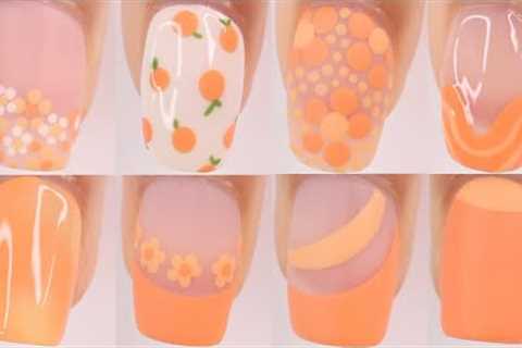 ORANGE SUMMER NAILS 2024 | trendy summer nail art designs compilation, easy summer nails