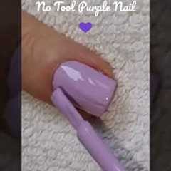 No Tool Nail Art In Purples! ✨ Easy Short Nails Manicure