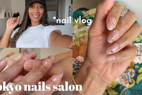 come with me to Tokyo nails salon! nail vlog, custom press on nails, minimal nail art