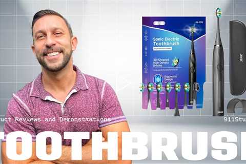 SEAGO Electric Toothbrush with 8 Soft Bristle Heads for Adults