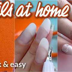 PRO Gel Manicure AT HOME UNDER $20 - quick nail routine, easy tutorial *Amazon finds*