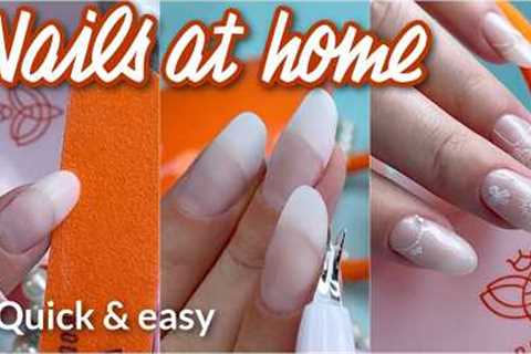 PRO Gel Manicure AT HOME UNDER $20 - quick nail routine, easy tutorial *Amazon finds*